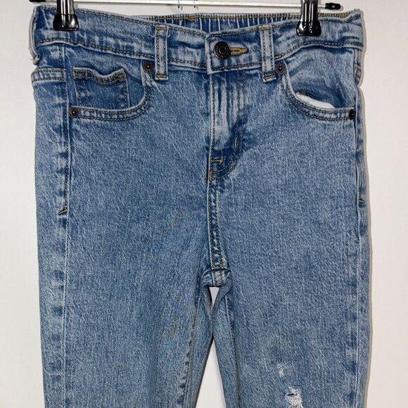 Cat & Jack Light Blue Distressed Kids Jeans - Picture 2 of 8